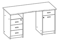 Demeyere Meubles Bureau Monaco 135 Cm Eikdecor Koop Nu Aan