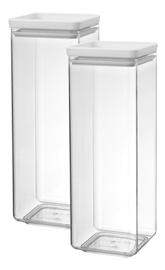 Brabantia 2 boîtes à provisions Tasty+ light grey 2,5 l Pas Cher à prix
