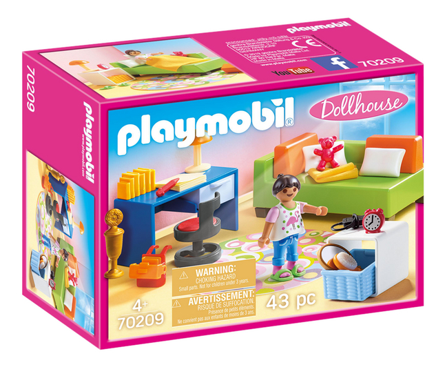 Playmobil Dollhouse 70209 Chambre D Enfant Avec Canape Lit Pas