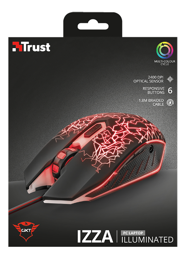 Trust Souris Gxt 105 Izza Illuminated Pas Cher A Prix Discount