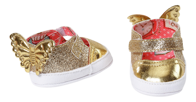 chaussure bebe dore