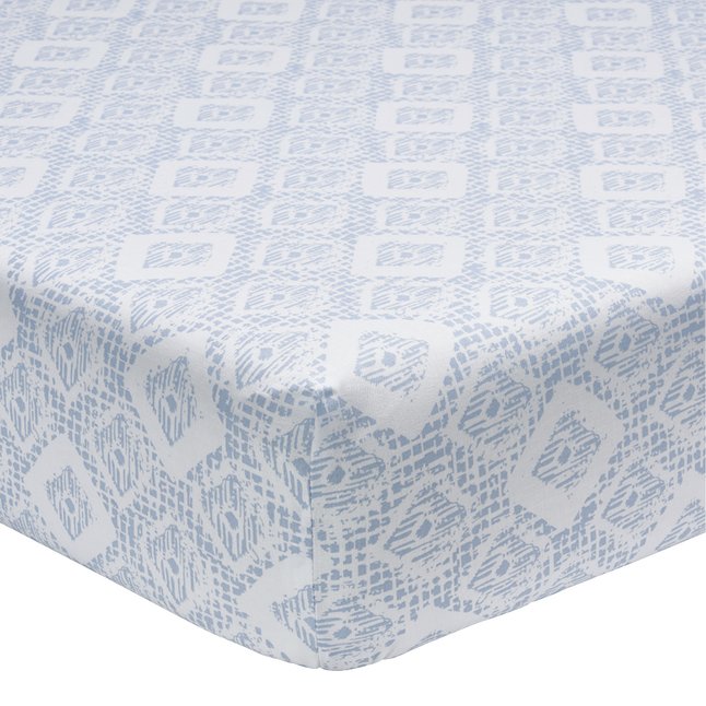 Origin Drap Housse Malo Blancbleu Lyocellcoton