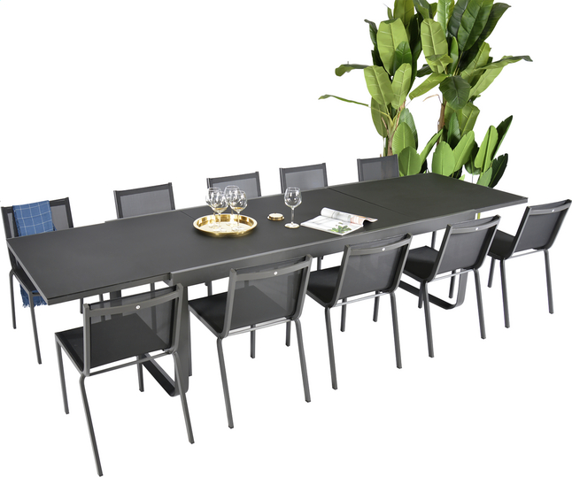 Ensemble De Jardin Oslo Noir Pas Cher A Prix Discount