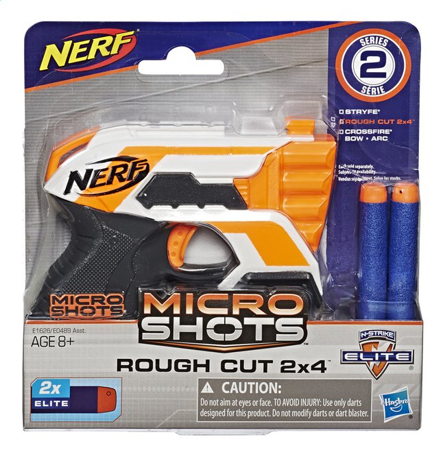 Nerf Blaster Microshots Series Rough Cut 2x4