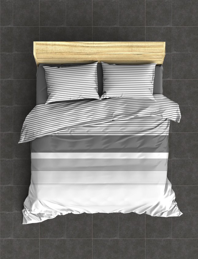 Housse De Couette Sevilla Coton Anthracite 240 X 220 Cm