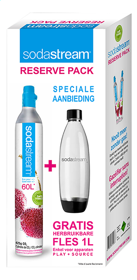 Sodastream Reserve Pack Avec Cylindre De Co2 Bouteille Pour Machine à Soda
