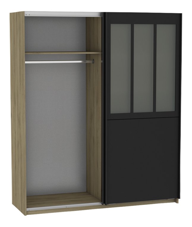 Demeyere Meubles Garde Robe 2 Portes Verry Decor Chene Aluminium Pas Cher A Prix Discount