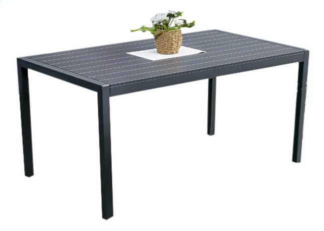 Table De Jardin Cannes Anthracite L 160 X Lg 90 Cm