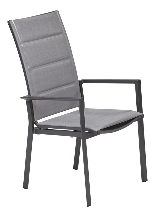 Chaise De Jardin Reglable Aviara Argente Anthracite Pas Cher A