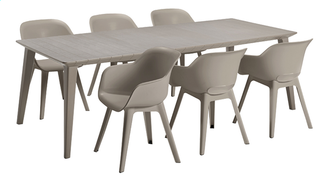 Keter Allibert Ensemble De Jardin Lima Akola Cappucino L 240 X Lg