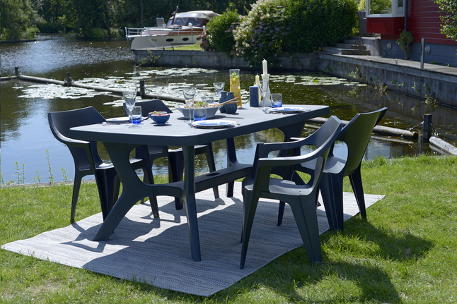 Keter Allibert Tuintafel Baltimore Grafietgrijs L 177 X B 100 Cm