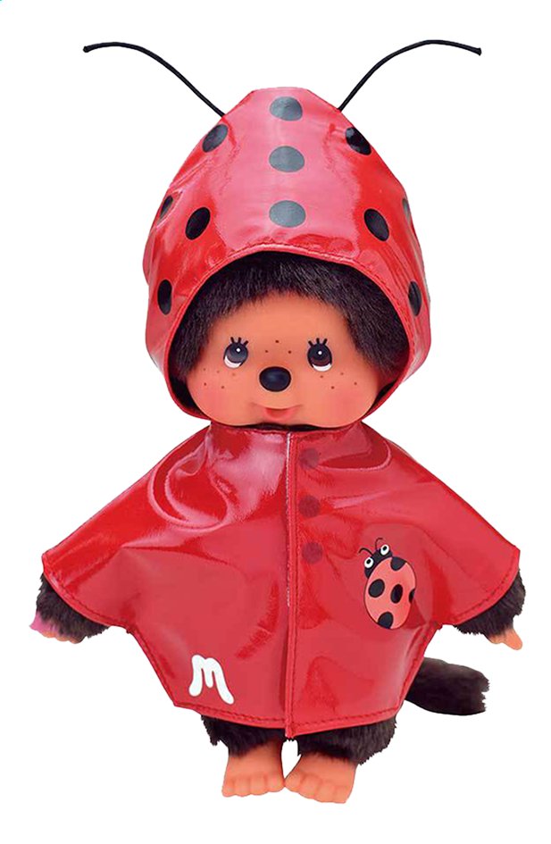 Monchhichi Kledij Fashion Rode Regenjas Lieveheersbeestje