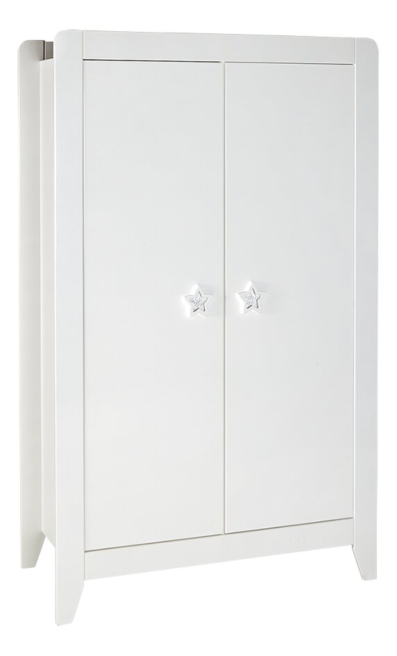Noukie S Armoire 2 Portes Poudre D Etoiles Decor Blanc Pas Cher A