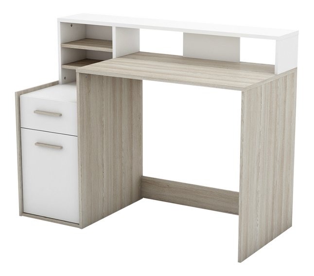 Demeyere Meubles Bureau Delphi Eikdecor Wit Koop Nu Aan Goedkope