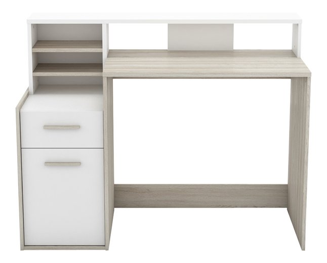 Demeyere Meubles Bureau Delphi Decor Chene Blanc Pas Cher A Prix