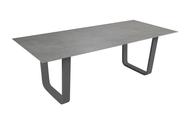Ocean Table De Jardin Luca Céramique Anthracite L 220 X Lg 100 Cm