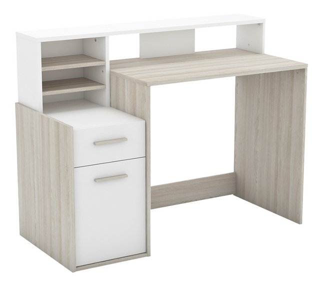 Demeyere Meubles Bureau Delphi Eikdecor Wit Koop Nu Aan Goedkope