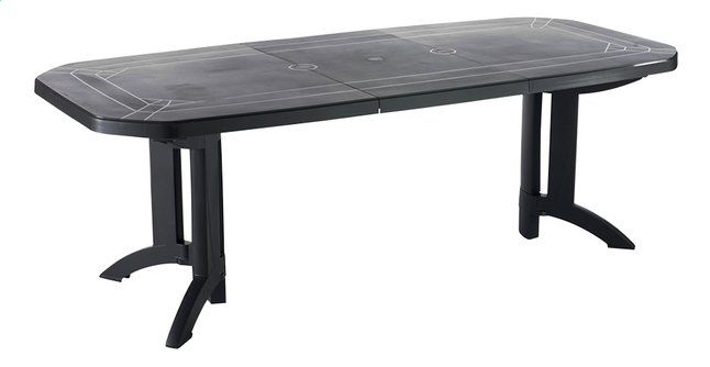 Grosfillex Verlengbare Tuintafel Vega Antraciet L 160 X B 100 Cm