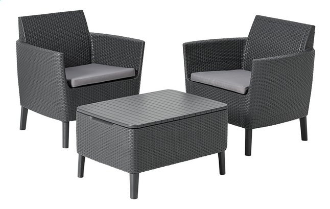 Allibert Ensemble De Balcon Salemo Graphite Pas Cher A Prix Discount