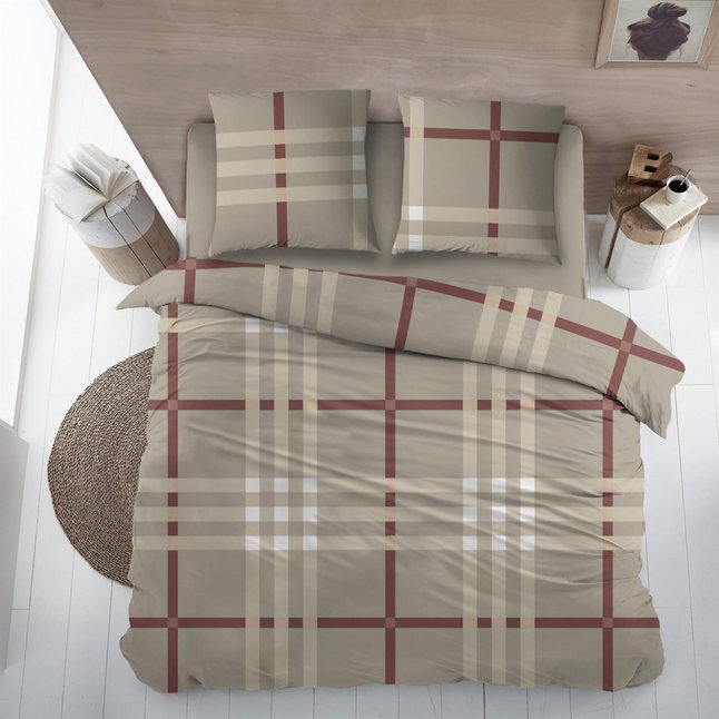 Dekbedovertrek Geneva Flanel Rood 140 X 220 Cm Koop Nu Aan