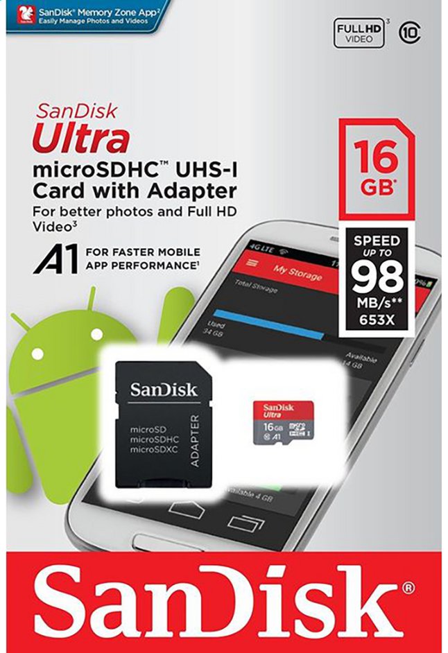 Sandisk Geheugenkaart Microsdhc Ultra Classe 10 16 Gb