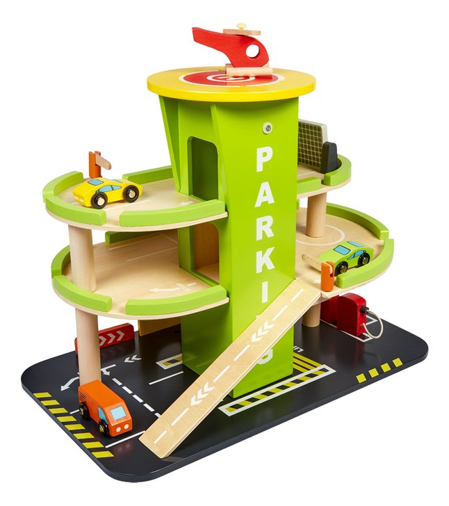 Dreamland Garage Parking En Bois Avec 3 Petites Voitures Et 1