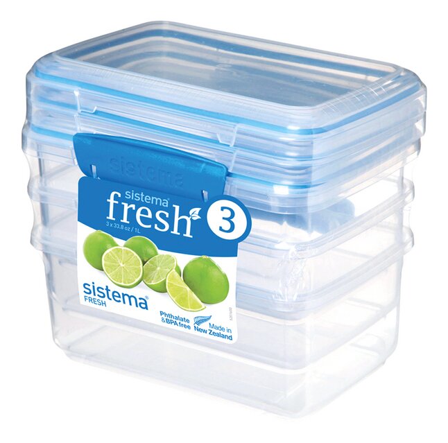 Sistema Bewaardoos Fresh 1 L 3 Stuks