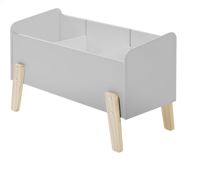 Vipack Coffre A Jouets Kiddy Gris Pas Cher A Prix Discount
