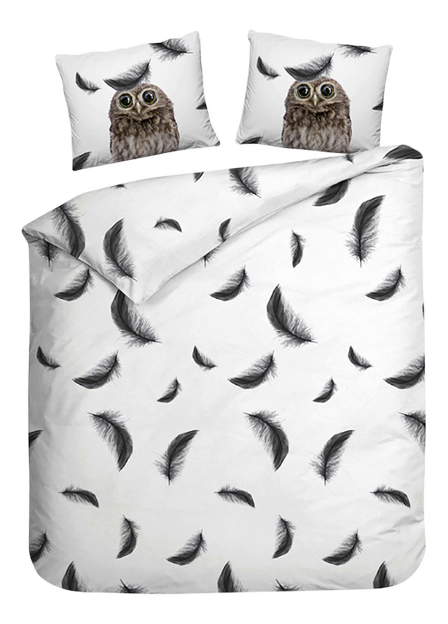 Heckett Lane Dekbedovertrek Jack Black White Flanel 140 X 220 Cm