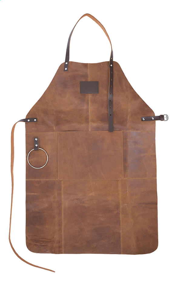 Cosy Trendy Tablier De Cuisine Cuir Brun Clair 87 X 61 Cm Pas