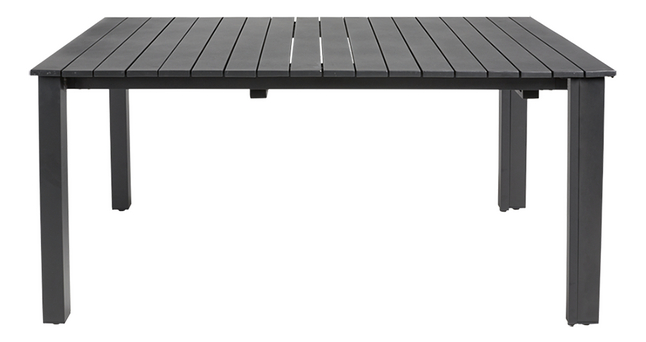 Table De Jardin A Rallonge Largos Noir L 150 X Lg 90 Cm Pas Cher A